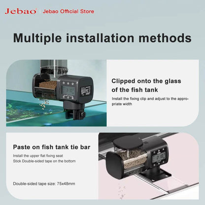 Jebao Jecod nouveau chargeur de réservoir de poissons d'aquarium mangeoire automatique intelligente synchronisation numérique Wifi télécommande sans fil alimentation des poissons - Animaleriex