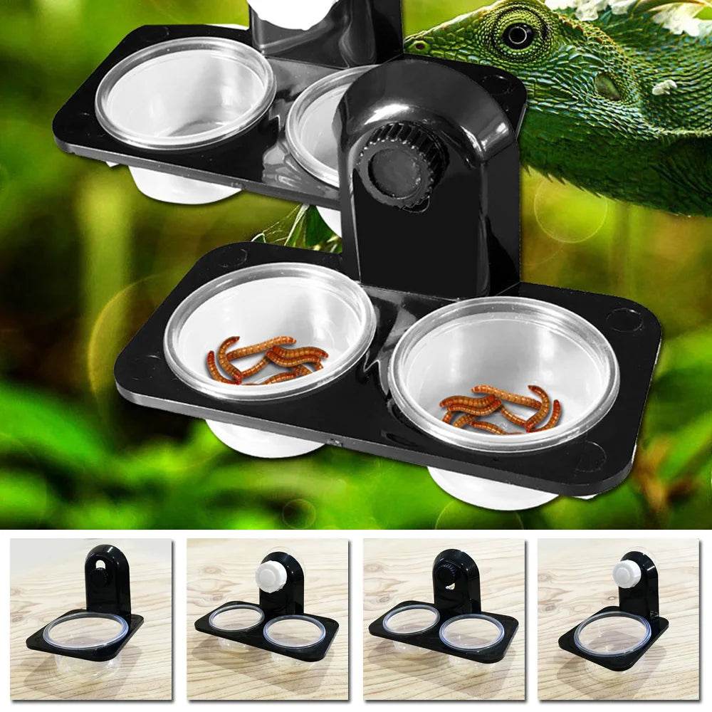 Réservoir d'alimentation en eau pour reptiles, 1 pièce, réservoir d'insectes, d'araignées, de fourmis, de serpent, Gecko, bol d'alimentation en eau, boîte d'alimentation d'élevage, fournitures pour animaux de compagnie - Animaleriex