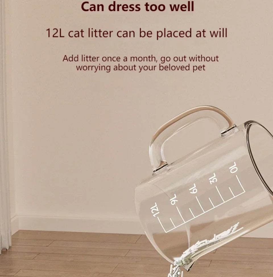Bac à litière ouvert pour chat, toilettes épaisses pour animaux de compagnie, semi-fermées, résistantes aux éclaboussures, avec cuillère à litière, fournitures pour chats - Animaleriex