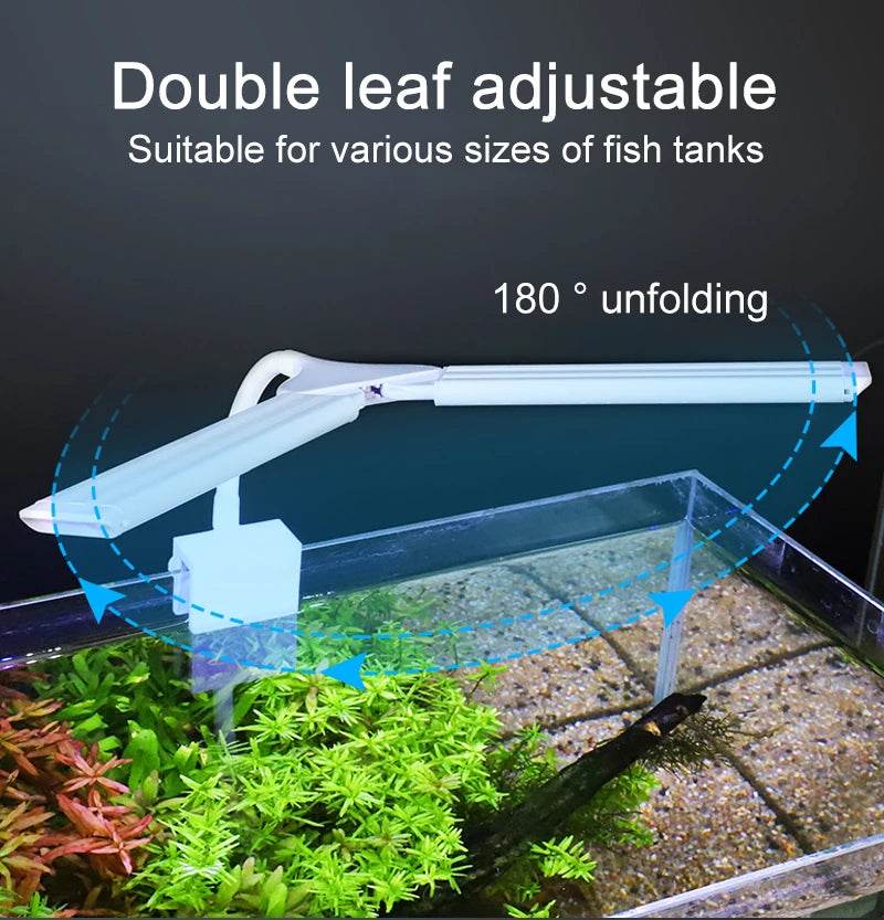 Lampe à pince Super brillante lumière LED d'aquarium pour plante aquatique grandir Aquarium lampe de synchronisation à spectre complet 220-240V 30 ~ 70CM 4W 8W 13W - Animaleriex