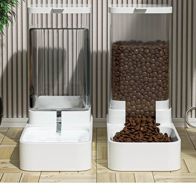 Mangeoire pour chien Distributeur d'eau pour chat Mangeoire automatique pour chat et distributeur d'eau pour chat Mangeoire pour chat par gravité Distributeur de stockage de nourriture Conteneur - Animaleriex
