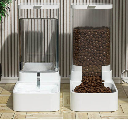 Mangeoire pour chien Distributeur d'eau pour chat Mangeoire automatique pour chat et distributeur d'eau pour chat Mangeoire pour chat par gravité Distributeur de stockage de nourriture Conteneur - Animaleriex