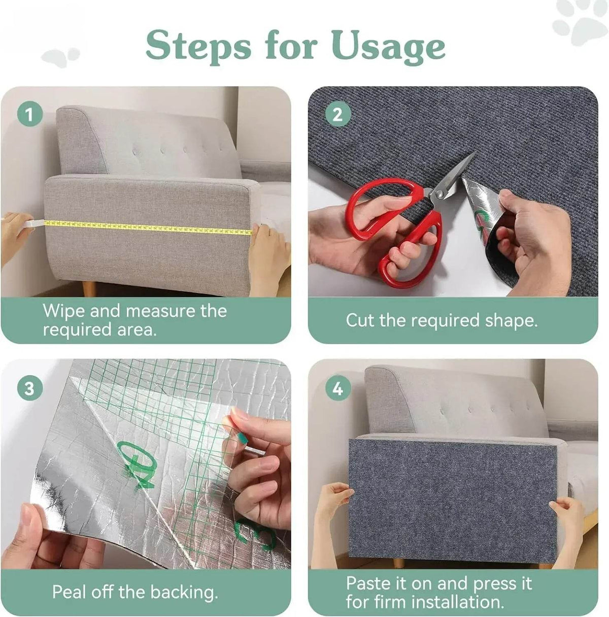 Tapis à gratter auto-adhésif pour chat, tapis à découper, poste à gratter pour chat, Protection anti-rayures pour meubles de canapé - Animaleriex