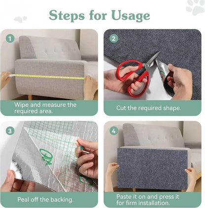 Tapis à gratter auto-adhésif pour chat, tapis à découper, poste à gratter pour chat, Protection anti-rayures pour meubles de canapé - Animaleriex