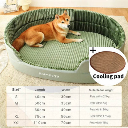 Lit pour chien chat chenil pour chien moyen canapé-lit coussin pour animal de compagnie apaisant lit pour chien maison fournitures pour animaux de compagnie accessoires quatre saisons universel - Animaleriex