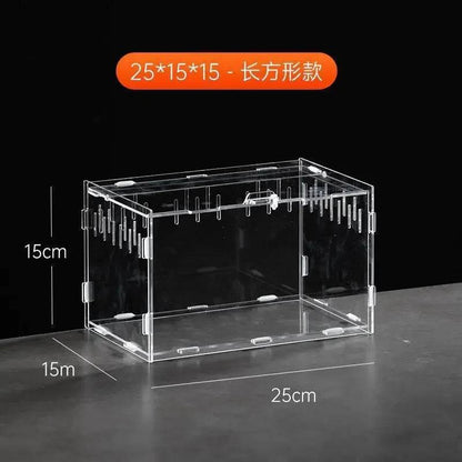Boîte d'élevage de Terrarium pour reptiles, boîtier en acrylique, boîtier Nano arboricole pour tarentule, araignée, Scorpion, Dragon barbu - Animaleriex