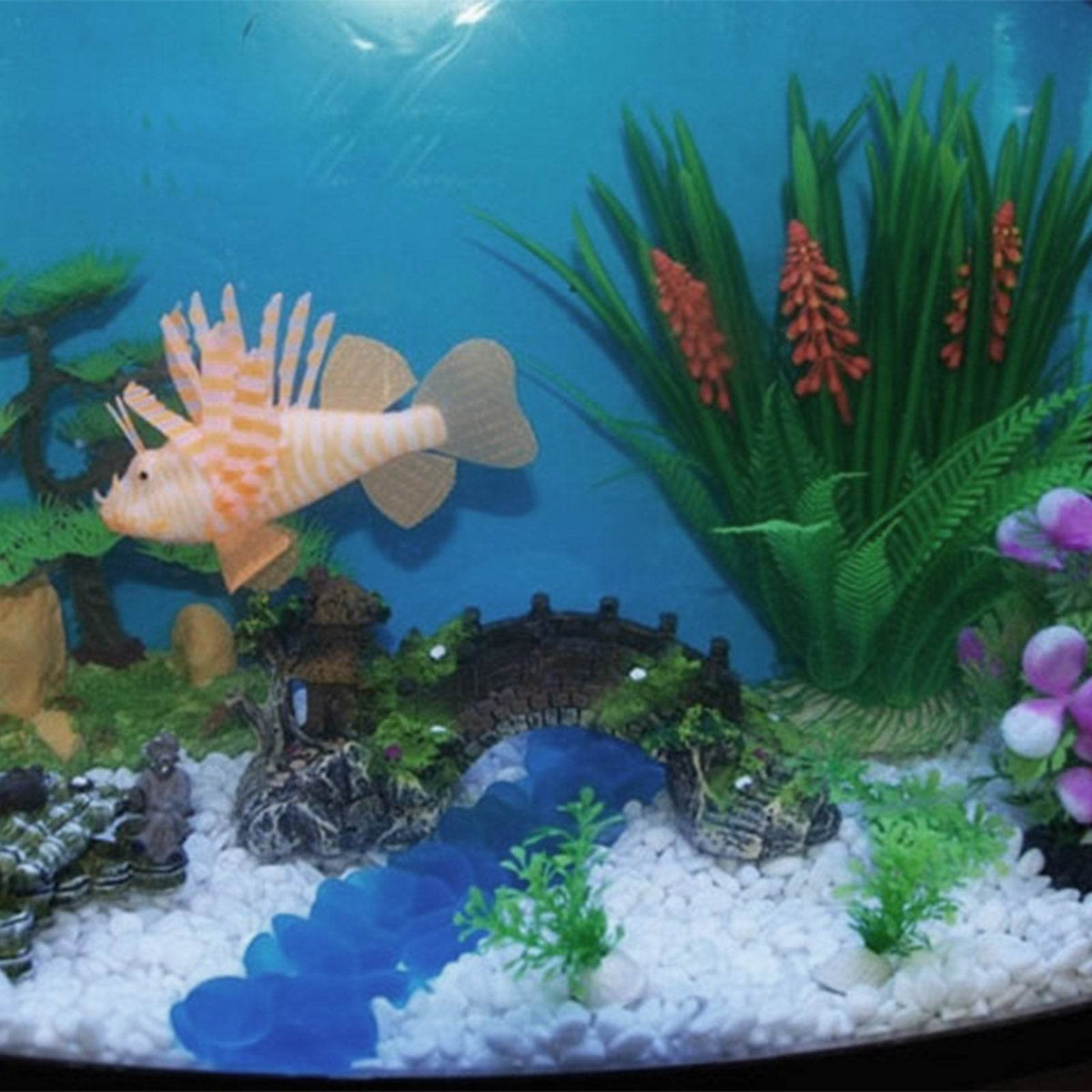 Pont artificiel en résine pour Aquarium, décoration de paysage, accessoires d'équipement d'aquarium, ornement de grotte, poissons aquatiques pour animaux de compagnie - Animaleriex