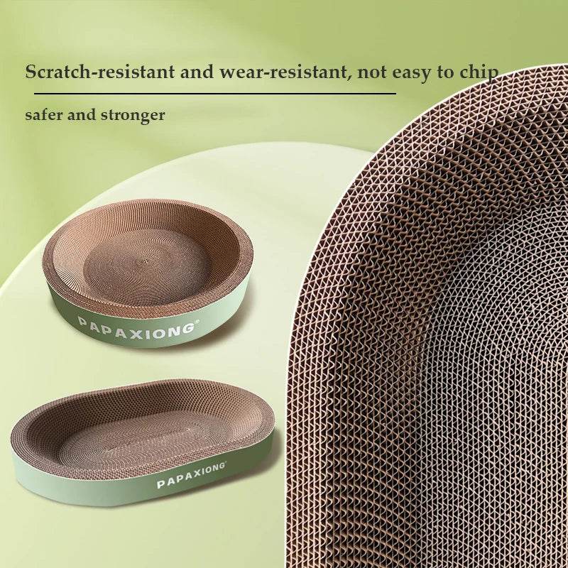 Grattoirs pour chats, jouets pour chats, rond et ovale, lit pour chat, poste à gratter, épaississement, colle de maïs Durable, décalcomanie en carton - Animaleriex