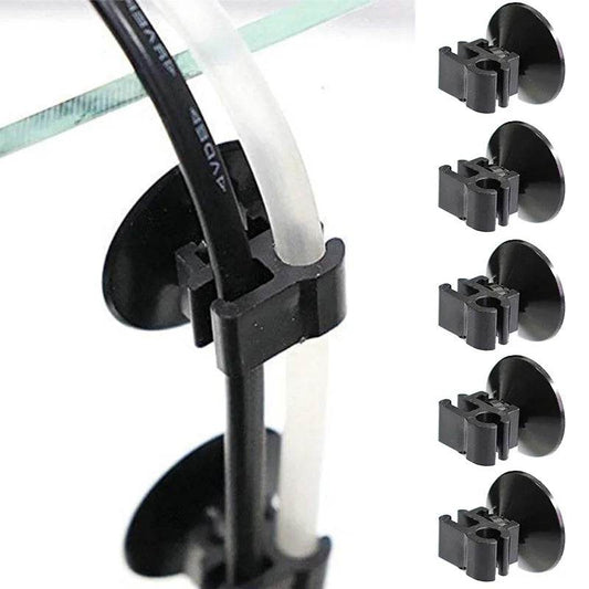 Pince à ventouse pour Aquarium, 5 pièces, Tube à oxygène, pompe, cordon d'alimentation, boucle de fil, finition, ventouses, accessoires d'aquarium - Animaleriex