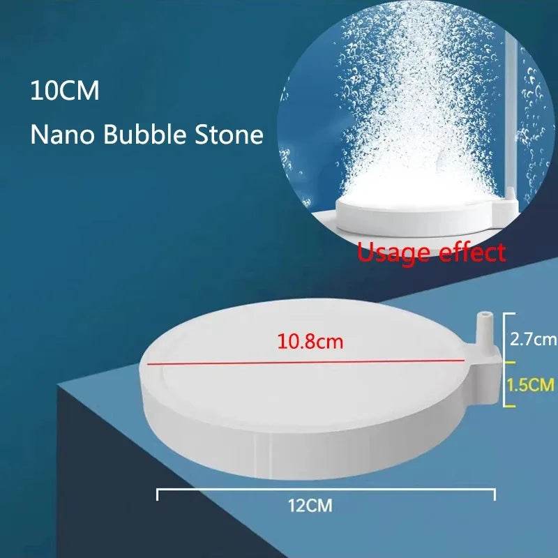 Aérateur d'oxygène en pierre à Air pour Aquarium, diffuseur de bulles, pompe à bulles d'air, plaque d'oxygène hydroponique, Mini accessoires Nano disque - Animaleriex