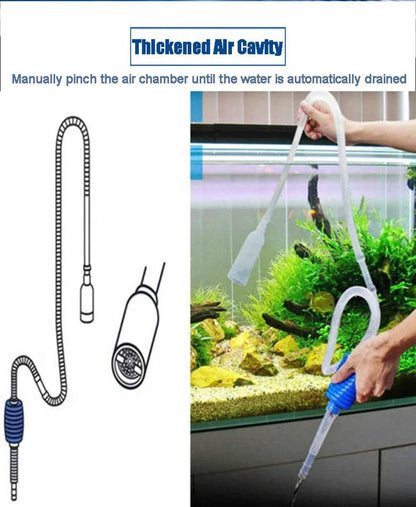 Siphon d'aquarium, pompe d'aspirateur, accessoires Acuario, changeur d'eau semi-automatique, filtre à eau de gravier - Animaleriex