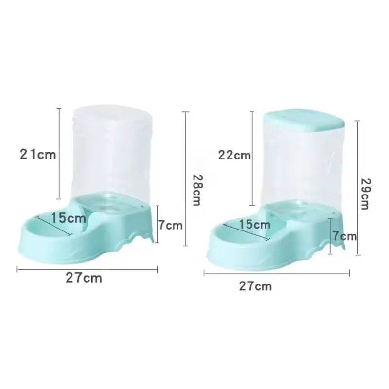 Fontaine d'eau en matériau PP 3,8 l, bol à boisson, mangeoire automatique pour animal de compagnie, grand distributeur de nourriture pour chat et chien - Animaleriex