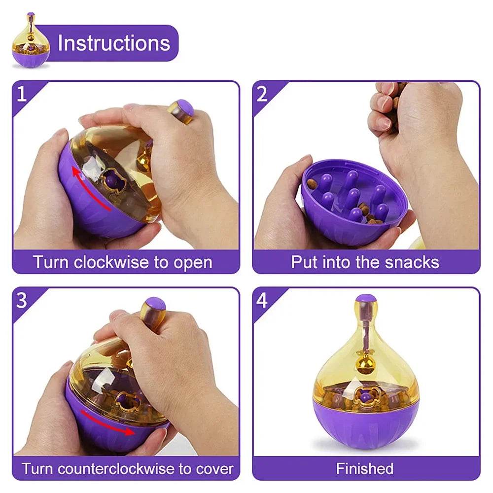 Gobelet pour animaux de compagnie, jouet pour chat et chien, Puzzle, récipient de nourriture qui fuit, jouet pour chien, boule de nourriture qui fuit - Animaleriex