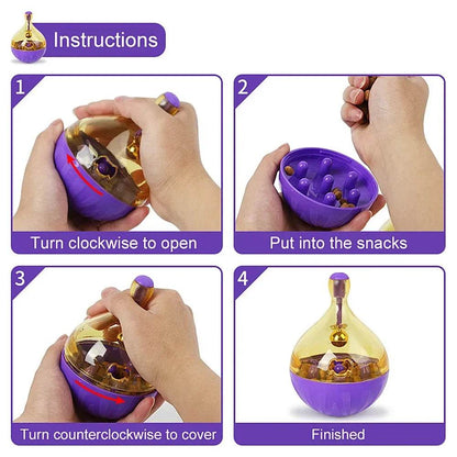 Gobelet pour animaux de compagnie, jouet pour chat et chien, Puzzle, récipient de nourriture qui fuit, jouet pour chien, boule de nourriture qui fuit - Animaleriex
