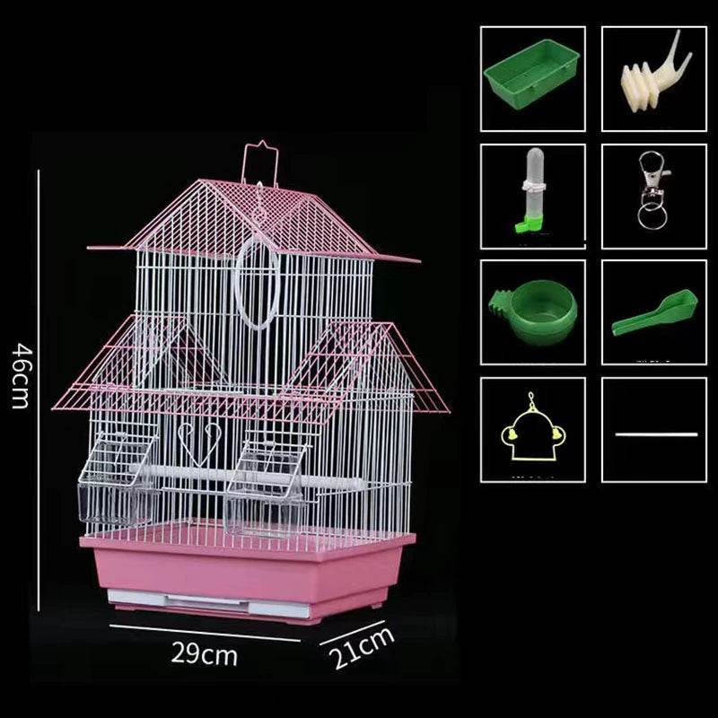 Cage à oiseaux en métal pour perroquets, perruches, nichoirs, rehaussement, nid d'oiseaux, fournitures pour pigeons, vendues en usine - Animaleriex