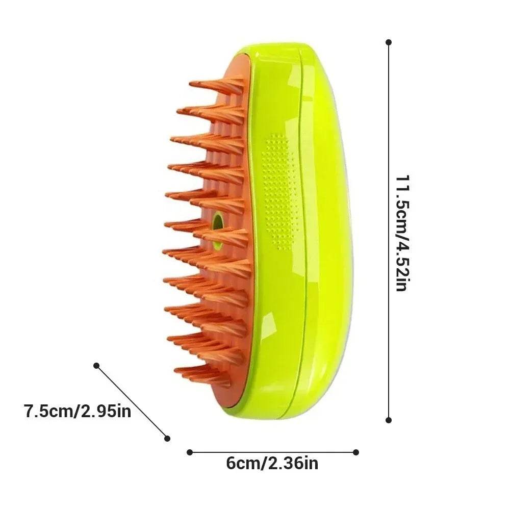 Chat chien brosse à vapeur brosse à vapeur pulvérisateur électrique pour Massage outil de toilettage pour animaux de compagnie perte 3 en 1 pulvérisateurs électriques peignes de Massage - Animaleriex