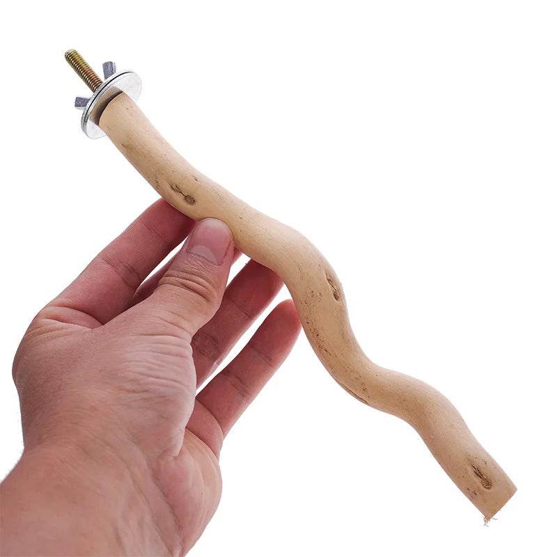 Tige de support pour perroquet, jouets, fourchette en bois, branche, perche, Cage à oiseaux, balançoire suspendue, jouet à mâcher, aire de jeux, fournitures pour oiseaux, 1 pièce - Animaleriex