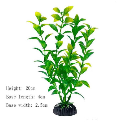 Plantes artificielles sous-marines en plastique pour Aquarium, faux arbuste aquatique, visualisation d'herbe verte, décoration de Simulation - Animaleriex