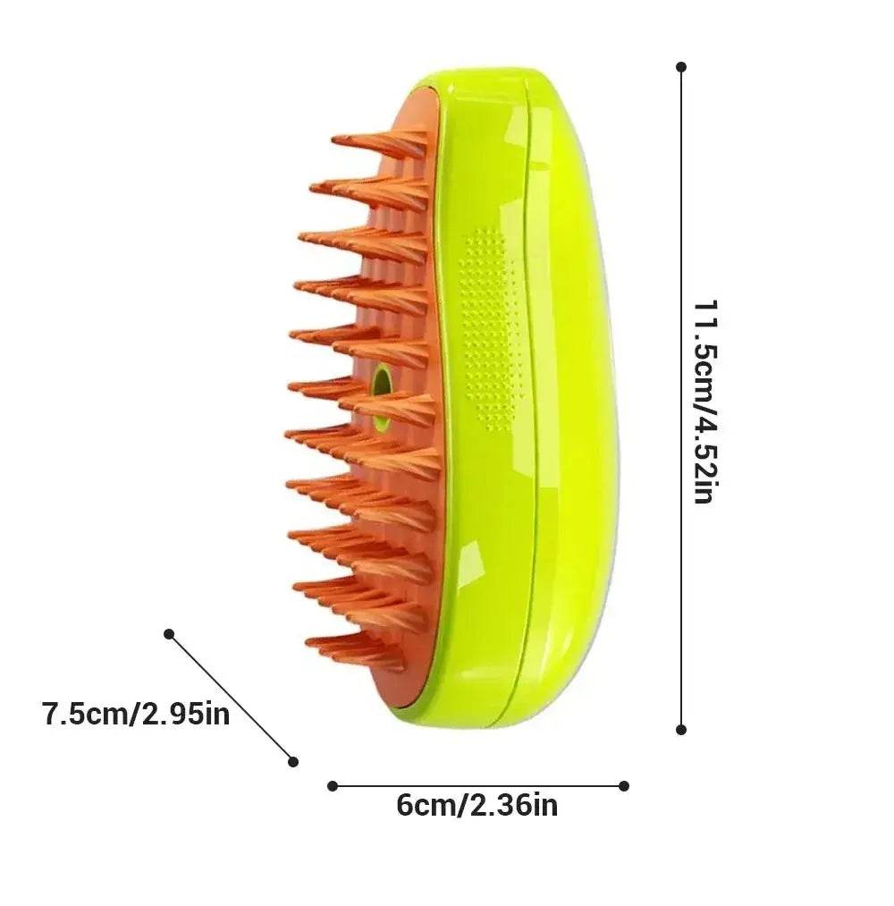 Chat chien brosse à vapeur brosse à vapeur pulvérisateur électrique pour Massage outil de toilettage pour animaux de compagnie perte 3 en 1 pulvérisateurs électriques peignes de Massage - Animaleriex