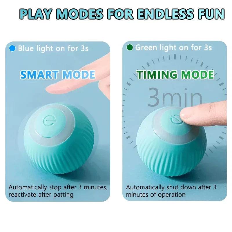 Balle Interactive pour chat, jouets intelligents pour animaux de compagnie, boule magique à roulement automatique d'intérieur, jouet interactif électronique, accessoires de jeu pour chat - Animaleriex