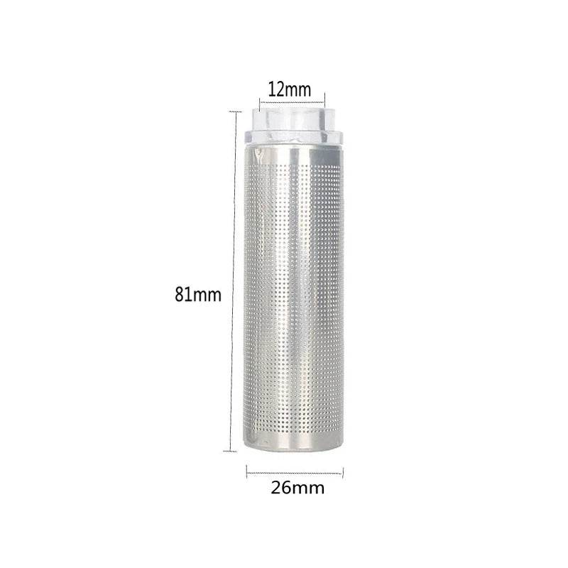 Filtre d'entrée d'aquarium 12/16mm, filet à mailles en acier inoxydable, accessoires de filtre de réservoir de poisson, filtre d'admission, couvercle de préfiltre - Animaleriex