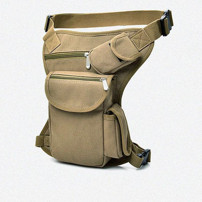 Sacs de taille en toile pour hommes, sac de jambe, ceinture de vélo et moto, ceinture d'argent, sac banane pour le travail de haute qualité - Animaleriex