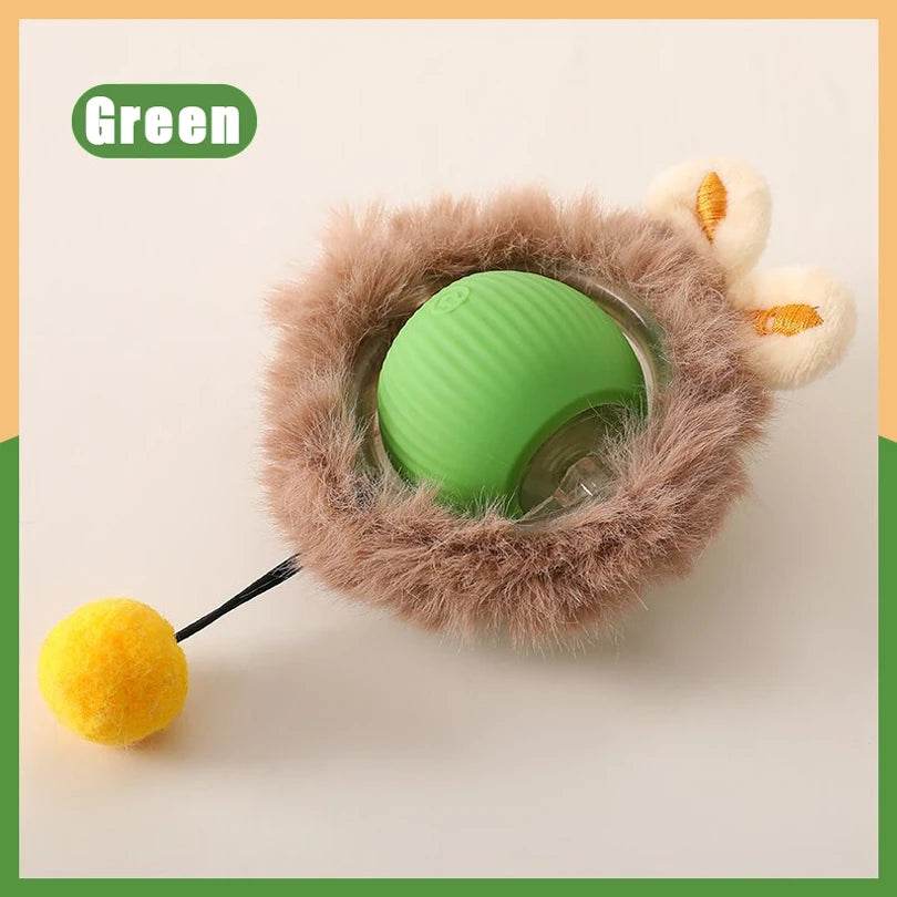 Jouets interactifs pour chat, balle à roulement rapide dans une pochette, jouet pour chaton, cache-cache, activé par le mouvement, pour l'intérieur - Animaleriex