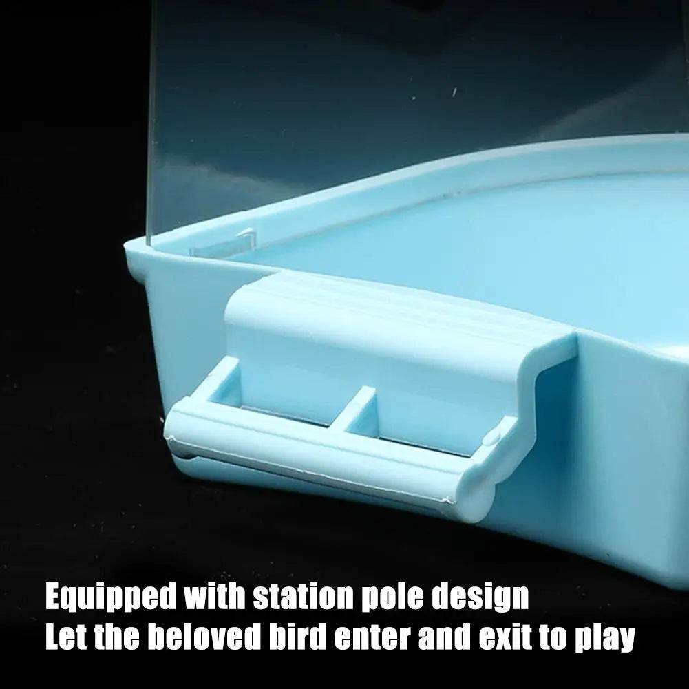 Bain d'oiseaux suspendu transparent pour Cage à perruches, accessoires pour perroquets, baignoire, douche, Cage pour canari, perruche, calopsitte - Animaleriex