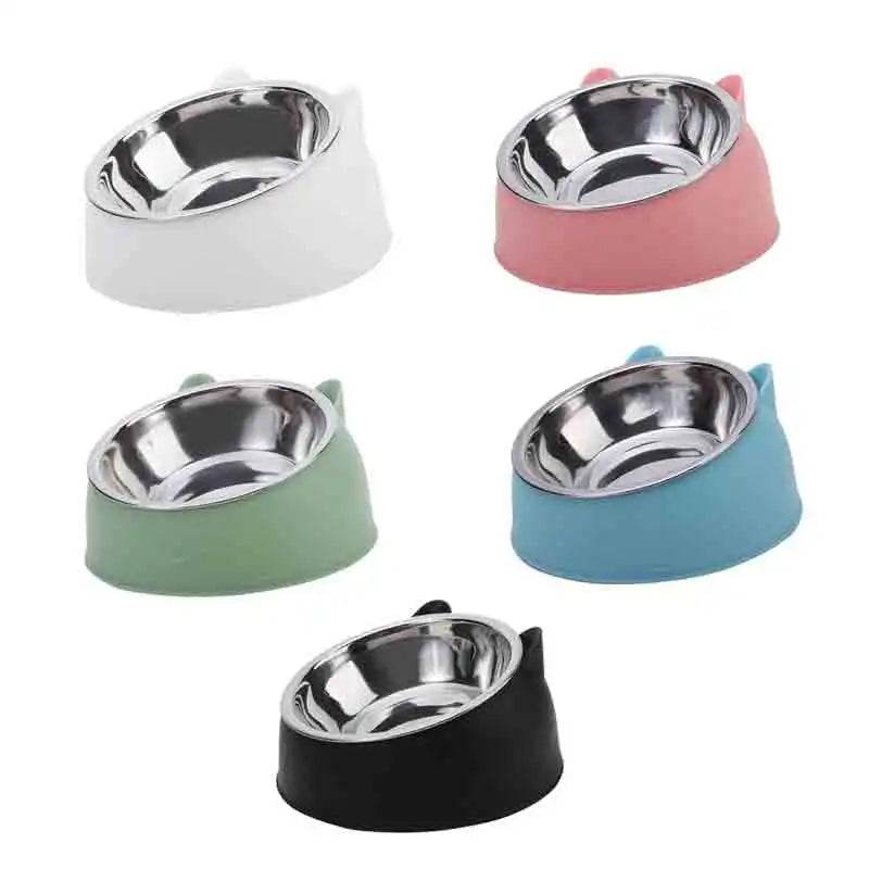 Bol pour chien et chat de 100ML, surélevé à 15 degrés, Base antidérapante pour chiot, nourriture pour chat, distributeur d'eau potable, protection inclinable du cou, accessoires pour animaux de compagnie - Animaleriex