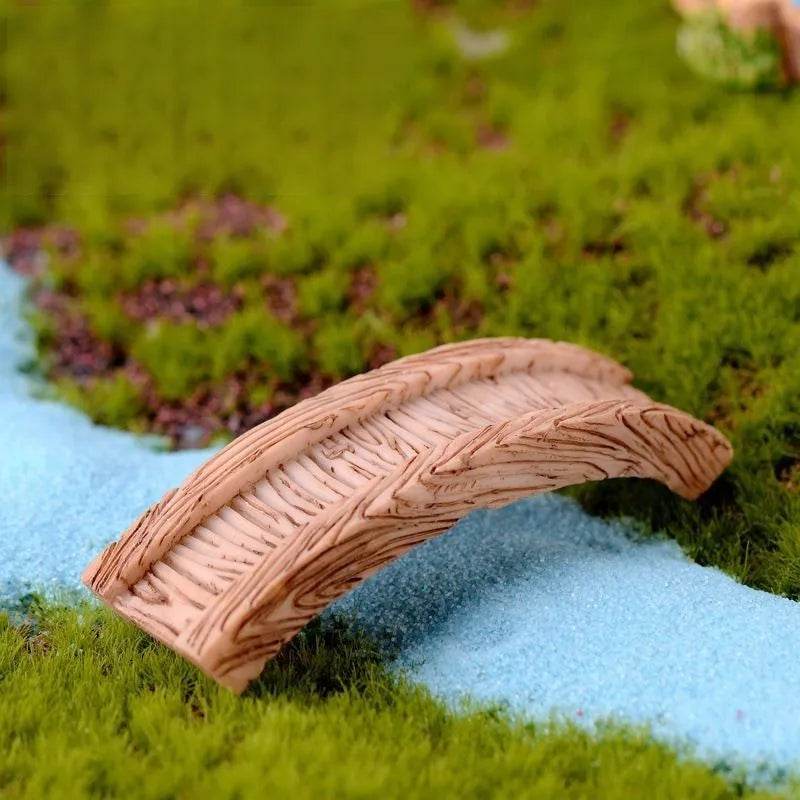 Accessoires de jardin féerique, puits d'eau de source miniatures, pont de bateau, ornement de Statue, Figurines de paysage, décor artisanal de jardin de maison - Animaleriex