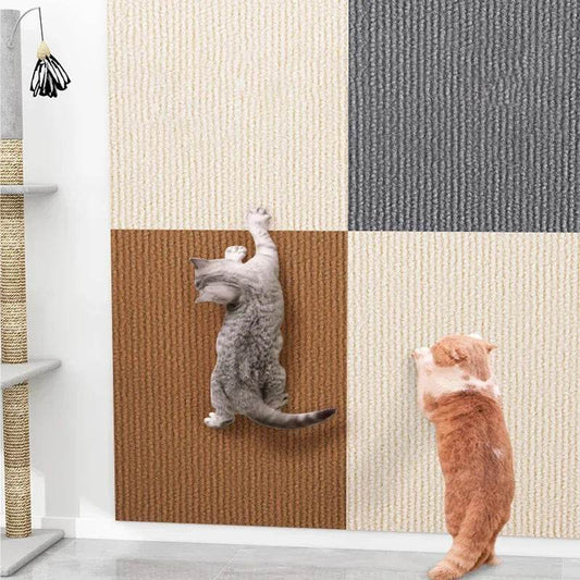 Tapis auto-adhésif pour chats, planche à gratter murale, anti-rayures pour chats, canapé, bricolage, planche à gratter pour chats, Protection des pattes, aiguisable, réglable - Animaleriex