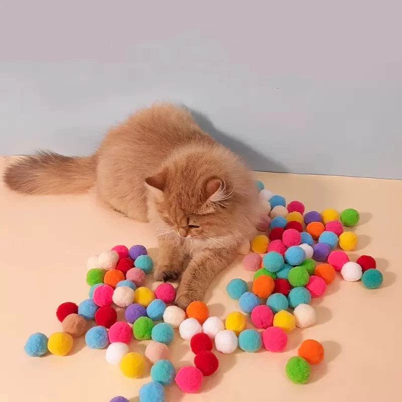 Pistolet de tir à balle en peluche pour chat, jouets interactifs pour chatons, Mini lanceur de pompons, accessoires pour animaux de compagnie, fournitures pour chats d'intérieur, jeu autonome - Animaleriex