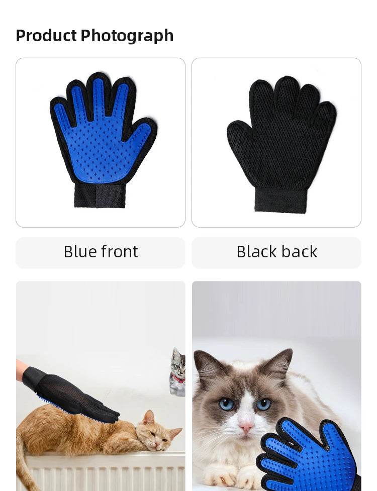 Gants en Silicone pour animaux de compagnie, épilation pour chien et chat, fournitures pour chat, peigne, brosse d'épilation, gants collants en caoutchouc - Animaleriex