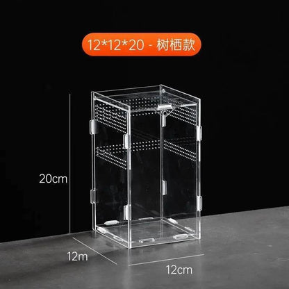 Boîte d'élevage de Terrarium pour reptiles, boîtier en acrylique, boîtier Nano arboricole pour tarentule, araignée, Scorpion, Dragon barbu - Animaleriex