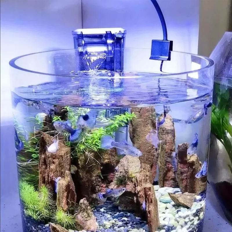 Lampe à pince pour aquarium 5W/7W, alimentation USB, décoration Led, spectre complet, étanche, lampe à algues, éclairage décoratif pour petit aquarium - Animaleriex