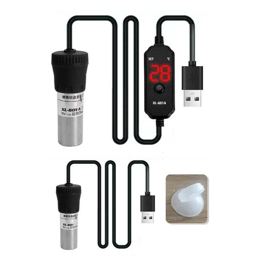 Chauffage d'aquarium réglable submersible 20 W/25 W avec affichage numérique, contrôleur de température externe 18-34 °C USB Mini - Animaleriex