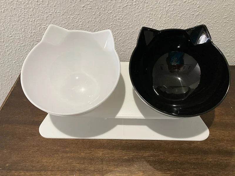 Double bol antidérapant pour chat, bol pour chien avec support, alimentation pour animaux de compagnie, bol d'eau pour chats, nourriture pour animaux de compagnie, fournitures de produits - Animaleriex