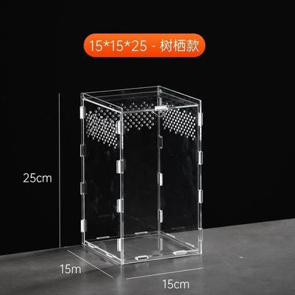 Boîte d'élevage de Terrarium pour reptiles, boîtier en acrylique, boîtier Nano arboricole pour tarentule, araignée, Scorpion, Dragon barbu - Animaleriex