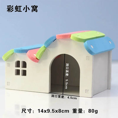 Jouet coulissant pour Hamster assemblé, cochon d'inde, ours doré, nid de maison de Hamster respirant et amusant, Chinchillas, jouet d'exercice pour Hamster, accessoire - Animaleriex