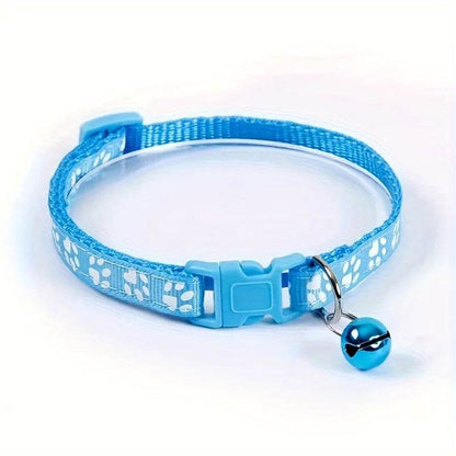 Collier pour animaux de compagnie à la mode, motif coloré, cloche mignonne, colliers réglables pour chats chaton, anneau DIY, accessoires pour animaux de compagnie - Animaleriex