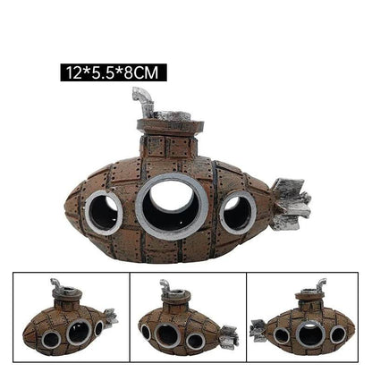 Ornements sous-marins en résine, abri pour poissons et crevettes, accessoires d'aménagement paysager pour Aquarium, décorations pour Aquarium - Animaleriex