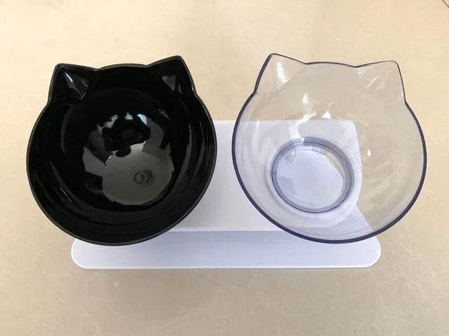 Double bol antidérapant pour chat, bol pour chien avec support, alimentation pour animaux de compagnie, bol d'eau pour chats, nourriture pour animaux de compagnie, fournitures de produits - Animaleriex