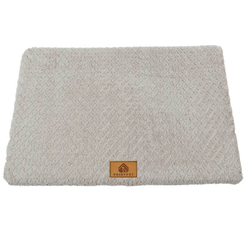 Lit pour animaux de compagnie en mousse à mémoire de forme, avec housse amovible en fausse fourrure lavable, lit orthopédique imperméable pour chien, caisse à fond antidérapant - Animaleriex