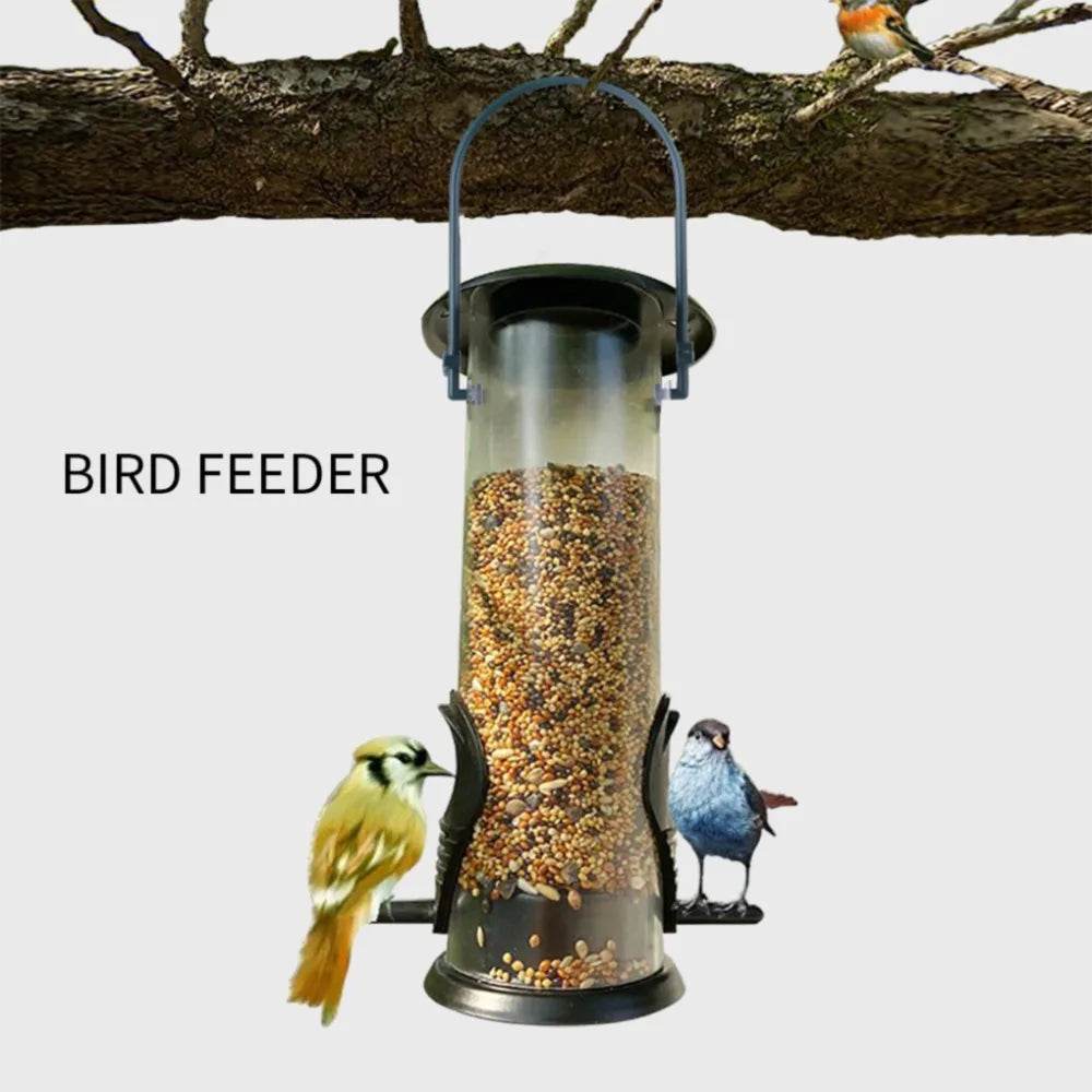 Mangeoire pour oiseaux à trous multiples outil d'alimentation automatique des pieds mangeoire pour oiseaux pour animaux de compagnie distributeur de nourriture pour animaux de compagnie suspendu en plein air pour animaux volants - Animaleriex