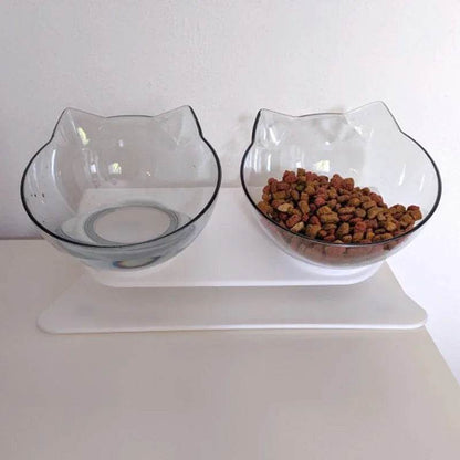 Double bol antidérapant pour chat, bol pour chien avec support, alimentation pour animaux de compagnie, bol d'eau pour chats, nourriture pour animaux de compagnie, fournitures de produits - Animaleriex
