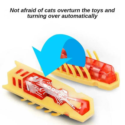Insectes électriques amusants, jouet herbe-aux-chats, Tunnel automatique, Mini Robot, Vibration, jouets insectes pour chats, à piles, cafard, coccinelle - Animaleriex