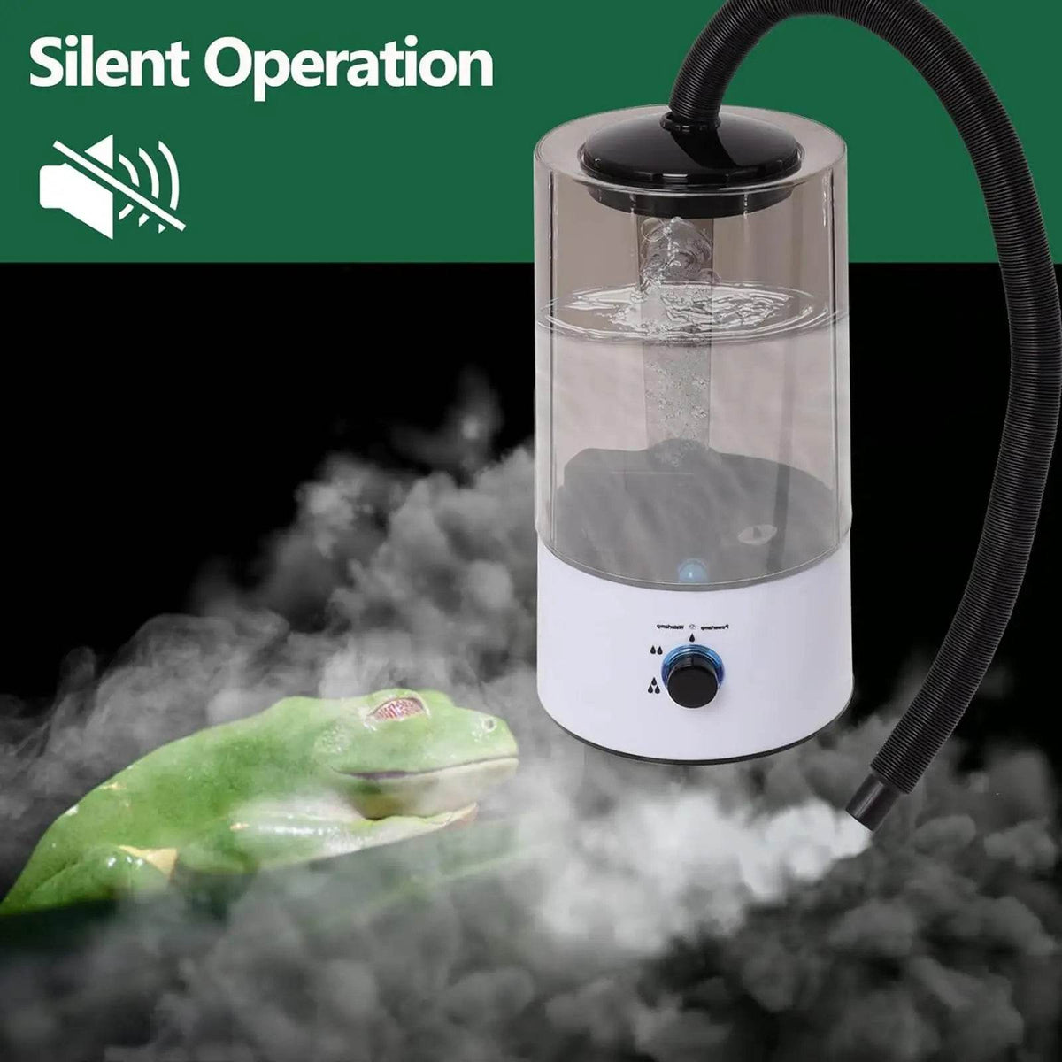 Humidificateur de reptiles 4L, brumisateur de Terrarium, arrêt automatique, empêche le fonctionnement à sec, Durable pour tortue avec tuyau d'extension - Animaleriex
