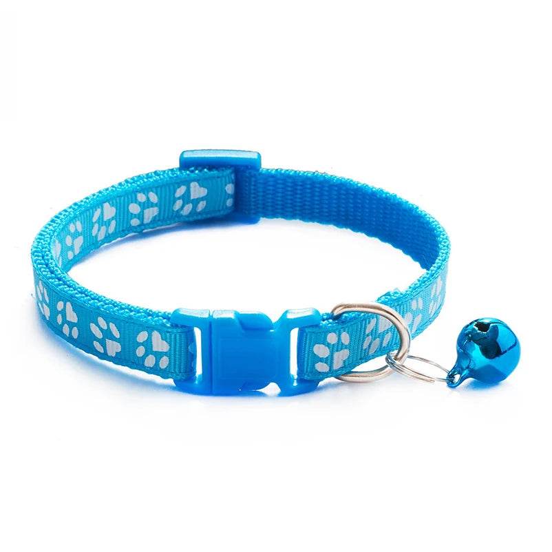 Collier pour animaux de compagnie à la mode, motif coloré, cloche mignonne, colliers réglables pour chats chaton, anneau DIY, accessoires pour animaux de compagnie - Animaleriex