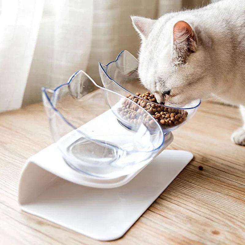 Double bol antidérapant pour chat, bol pour chien avec support, alimentation pour animaux de compagnie, bol d'eau pour chats, nourriture pour animaux de compagnie, fournitures de produits - Animaleriex