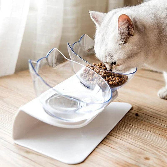 Double bol antidérapant pour chat, bol pour chien avec support, alimentation pour animaux de compagnie, bol d'eau pour chats, nourriture pour animaux de compagnie, fournitures de produits - Animaleriex